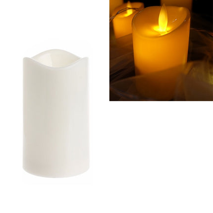 Cylindrical LED Electronic Candle Light Simulation Wedding Candlestick Candle, Size:15x7.5cm-garmade.com