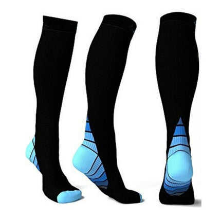 Outdoor Sports Running Nursing Calf Pressure Socks Function Socks, Size:L/XL(Blue)-garmade.com