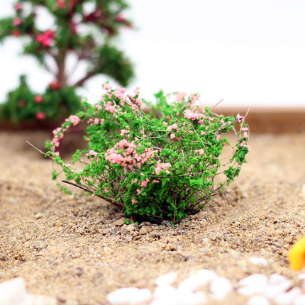 Artificial Handmade Model Material Sand Table Building Bush Flower Finished Flower(Red Flowerr)-garmade.com