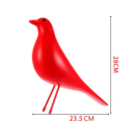 Resin Craft Bird Figurine Office Ornaments Home Decoration Accessories(Red)-garmade.com