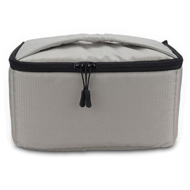 Water-resistant DSLR Padded insert Case Waterproof Zipper Removable Partition Camera Bags(Light Grey)-garmade.com