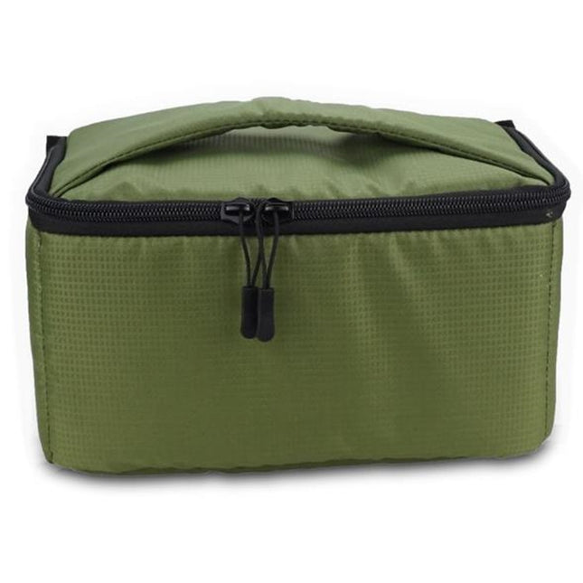 Water-resistant DSLR Padded insert Case Waterproof Zipper Removable Partition Camera Bags(Army Green)-garmade.com