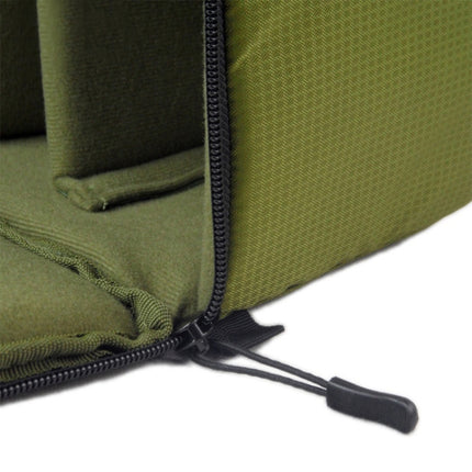 Water-resistant DSLR Padded insert Case Waterproof Zipper Removable Partition Camera Bags(Army Green)-garmade.com
