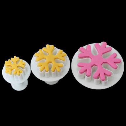 6 PCS Snowflake Spring Mould Fondant Cake Tool Biscuit Embossing Printing Mould DIY Baking Tools-garmade.com