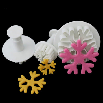 6 PCS Snowflake Spring Mould Fondant Cake Tool Biscuit Embossing Printing Mould DIY Baking Tools-garmade.com