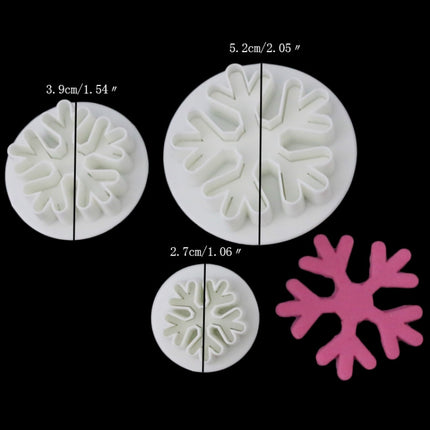 6 PCS Snowflake Spring Mould Fondant Cake Tool Biscuit Embossing Printing Mould DIY Baking Tools-garmade.com