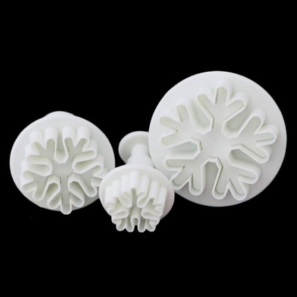 6 PCS Snowflake Spring Mould Fondant Cake Tool Biscuit Embossing Printing Mould DIY Baking Tools-garmade.com