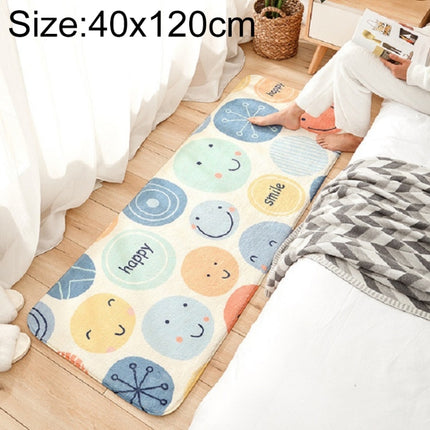 Cartoon Home Sofa Strip Rug Bedroom Bedside Lamb Cashmere Non-slip Mat, Size:40×120 cm(Smile)-garmade.com