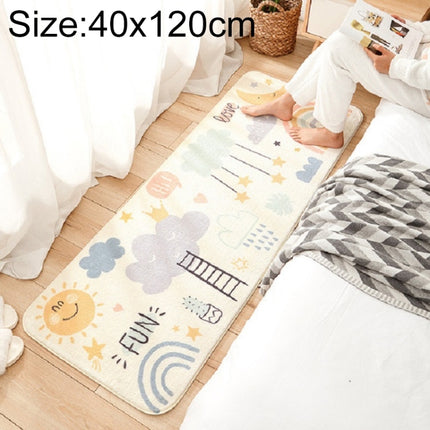 Cartoon Home Sofa Strip Rug Bedroom Bedside Lamb Cashmere Non-slip Mat, Size:40×120 cm(Clouds)-garmade.com