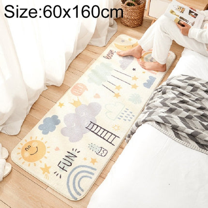 Cartoon Home Sofa Strip Rug Bedroom Bedside Lamb Cashmere Non-slip Mat, Size:60×160 cm(Clouds)-garmade.com