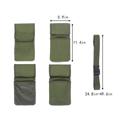 Garden Canvas Tool Belt Waist Bag, Length:125cm(Green)-garmade.com
