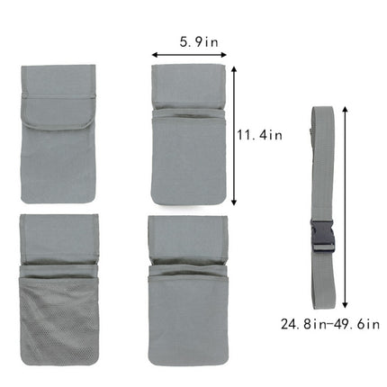 Garden Canvas Tool Belt Waist Bag, Length:125cm(Grey)-garmade.com
