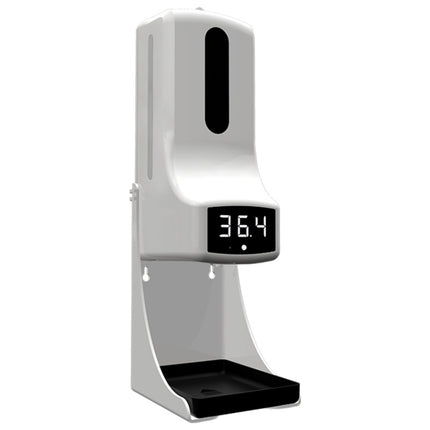 K9 Pro Handsfree Non-contact Body Light-sensitive Distance Sensor Thermometer + 1000ml Automatic Non-contact Liquid Soap Dispenser with Base Mount-garmade.com