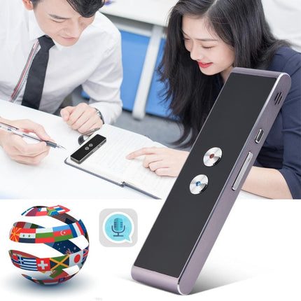 T8+ Portable Smart Voice Translator Smart Business Travel Real Time AI Translator Translation Machine 40 Languages Translator(Black)-garmade.com