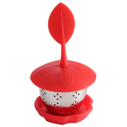 Stainless Steel Silicone Hanging Tea Bag Tea Strainers (Red)-garmade.com