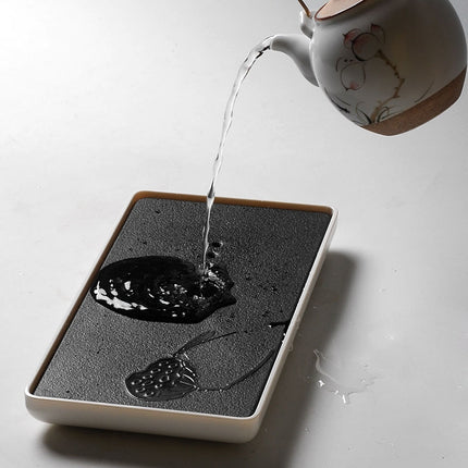 Rectangle Melamine Material Tea Tray with Round Holes, Size: 28 x 14 x 3cm-garmade.com