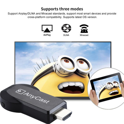 AnyCast M2 Plus Wireless WiFi Display Dongle Receiver Airplay Miracast DLNA 1080P HDMI TV Stick for iPhone, Samsung, and other Android Smartphones(Black)-garmade.com