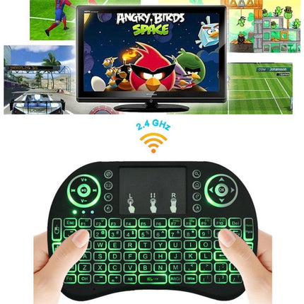 Support Language: English i8 Air Mouse Wireless Backlight Keyboard with Touchpad for Android TV Box & Smart TV & PC Tablet & Xbox360 & PS3 & HTPC/IPTV-garmade.com