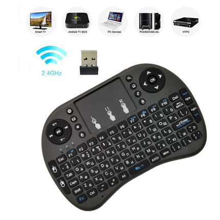 Support Language: Russian i8 Air Mouse Wireless Keyboard with Touchpad for Android TV Box & Smart TV & PC Tablet & Xbox360 & PS3 & HTPC/IPTV-garmade.com