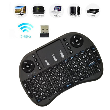 Support Language: Thai i8 Air Mouse Wireless Keyboard with Touchpad for Android TV Box & Smart TV & PC Tablet & Xbox360 & PS3 & HTPC/IPTV-garmade.com