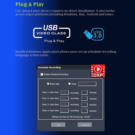 EZCAP266 USB 3.0 UVC HD60 Game Live Video Capture (Black)-garmade.com