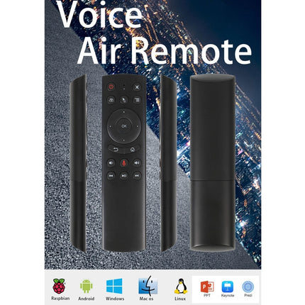 G20S 2.4G Air Mouse Remote Control with Fidelity Voice Input & IR Learning & 6-axis Gyroscope for PC & Android TV Box & Laptop & Projector-garmade.com
