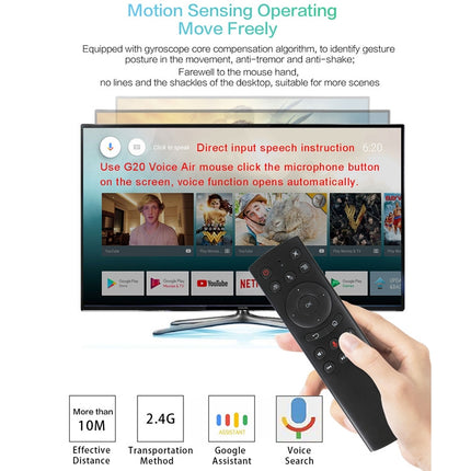 G20S 2.4G Air Mouse Remote Control with Fidelity Voice Input & IR Learning & 6-axis Gyroscope for PC & Android TV Box & Laptop & Projector-garmade.com