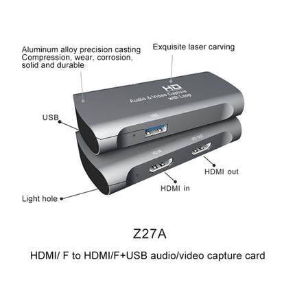 Z27A HDMI Female to HDMI Female USB Video Audio Capture Box-garmade.com
