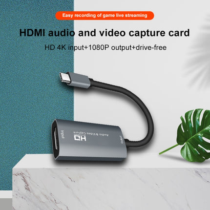 Z29A HDMI Female to USB-C / Type-C Male Video Audio Capture Box(Grey)-garmade.com