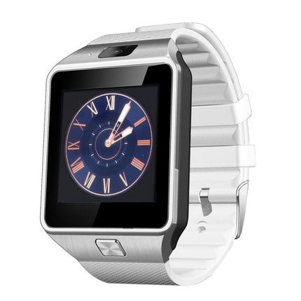 DZ09 1.56 inch Screen Bluetooth 3.0 Android 4.1 OS Above Smart Watch Phone with Bluetooth Call & Call Reminder & Sleep Monitor & Pedometer & Sedentary Reminder & Calendar & SMS & Audio and Video Player & Anti-loss Function(White)-garmade.com