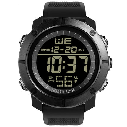 TANK North Edge Men Fashion Professional Military Army Outdoor Sport Waterproof Running Swimming Smart Digital Watch(Black)-garmade.com