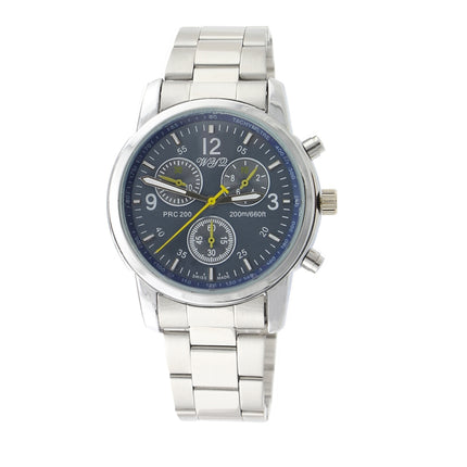 WeiYaQi 89007 Fashion Wrist Watch with Metal Watch Band (Blue)-garmade.com