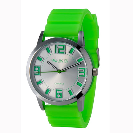 WeiYaQi 891 Fashion Wrist Watch with Silicagel Watch Band (Green)-garmade.com