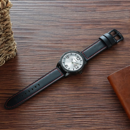 CAGARNY 9857 Fashion Quartz Movement Wrist Watch with Leather Band(Black)-garmade.com