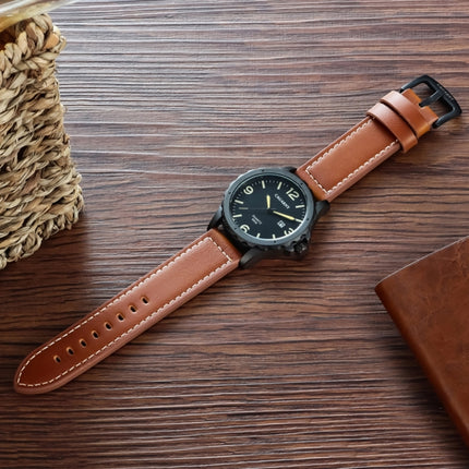 CAGARNY 6856 Fashion Quartz Movement Wrist Watch with Leather Band (Black)-garmade.com