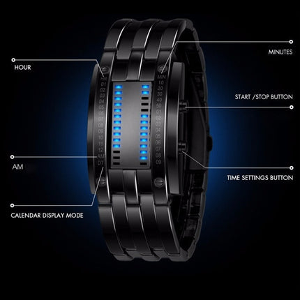 SKMEI Multifunctional Male Outdoor Fashion Noctilucent Waterproof LED Digital Watch (Black)-garmade.com