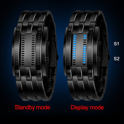 SKMEI Multifunctional Male Outdoor Fashion Noctilucent Waterproof LED Digital Watch (Black)-garmade.com