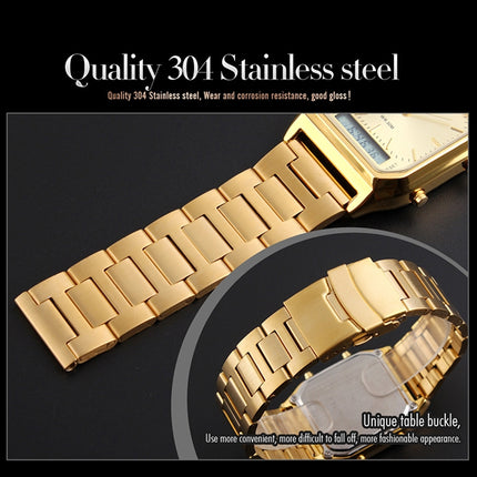 SKMEI 1220 Multifunctional Men Outdoor Business Noctilucent Waterproof Double Display Steel Watchband Wrist Watch(Rose Gold)-garmade.com