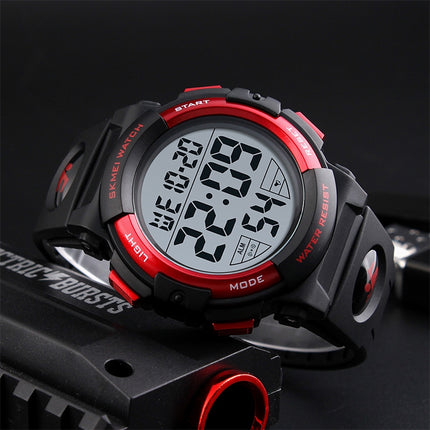 SKMEI 1258 Multifunctional Outdoor Sports Noctilucent Waterproof Wrist Watch, Size: S(Black)-garmade.com