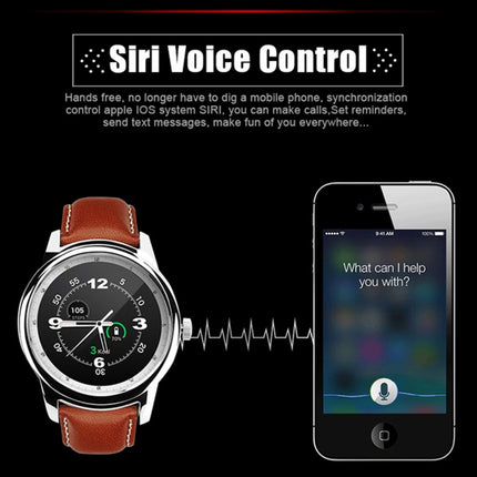 DOMINO DM365 1.33 inch On-cell IPS Full View Capacitive Touch Screen MTK2502A-ARM7 Bluetooth 4.0 Smart Watch Phone, Support Facebook / Whatsapp / Raise to Bright Screen / Flip Hand to Switch Interface / 3D Acceleration / Pedometer Analysis / Sedentary Rem-garmade.com