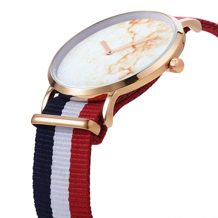 CAGARNY 6812 Round Dial Alloy Gold Case Fashion Women Watch Quartz Watches with Nylon Band-garmade.com