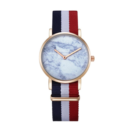 CAGARNY 6812 Round Dial Alloy Gold Case Fashion Women Watch Quartz Watches with Nylon Band-garmade.com