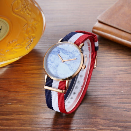 CAGARNY 6812 Round Dial Alloy Gold Case Fashion Women Watch Quartz Watches with Nylon Band-garmade.com