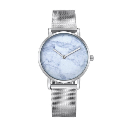 CAGARNY 6812 Round Dial Alloy Silver Case Fashion Women Watch Quartz Watches with Stainless Steel Band-garmade.com