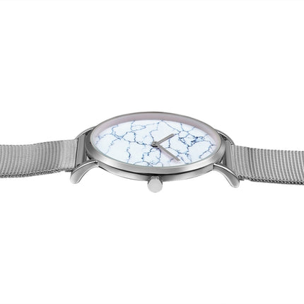 CAGARNY 6812 Round Dial Alloy Silver Case Fashion Women Watch Quartz Watches with Stainless Steel Band-garmade.com