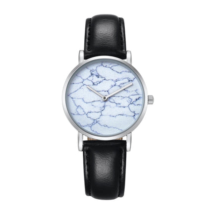 CAGARNY 6812 Round Dial Alloy Silver Case Fashion Women Watch Quartz Watches with PU Leather Band-garmade.com