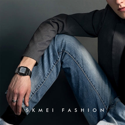 SKMEI 1381 Multifunctional Men Outdoor Business Sport Noctilucent Waterproof Digital Wrist Watch(Rose Gold)-garmade.com