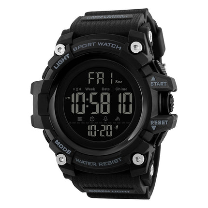 SKMEI 1384 Multifunctional Men Outdoor Fashion Noctilucent Waterproof LED Digital Watch (Black)-garmade.com