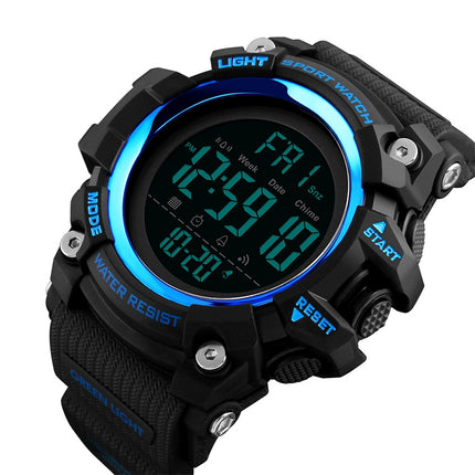 SKMEI 1384 Multifunctional Men Outdoor Fashion Noctilucent Waterproof LED Digital Watch (Blue)-garmade.com