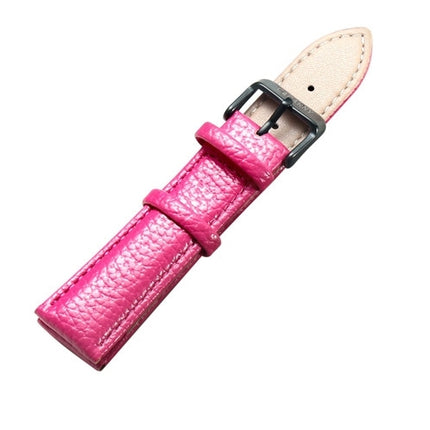 CAGARNY Simple Fashion Watches Band Black Buckle Leather Watch Strap, Width: 20mm(Magenta)-garmade.com